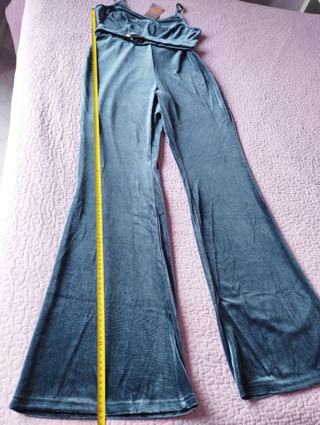 Mono largo terciopelo cinturón nuevo