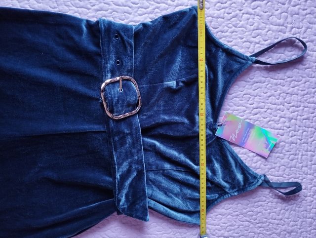 Mono largo terciopelo cinturón nuevo