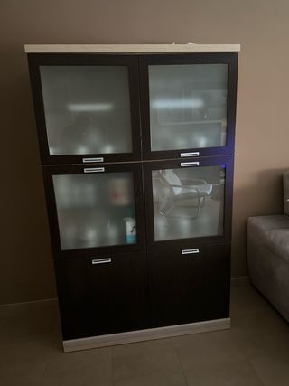 Conjunto de salón + aparador y vitrina