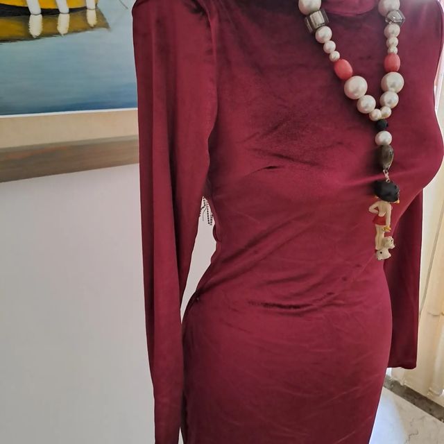 Abito elegante in camoscio /abitocorto