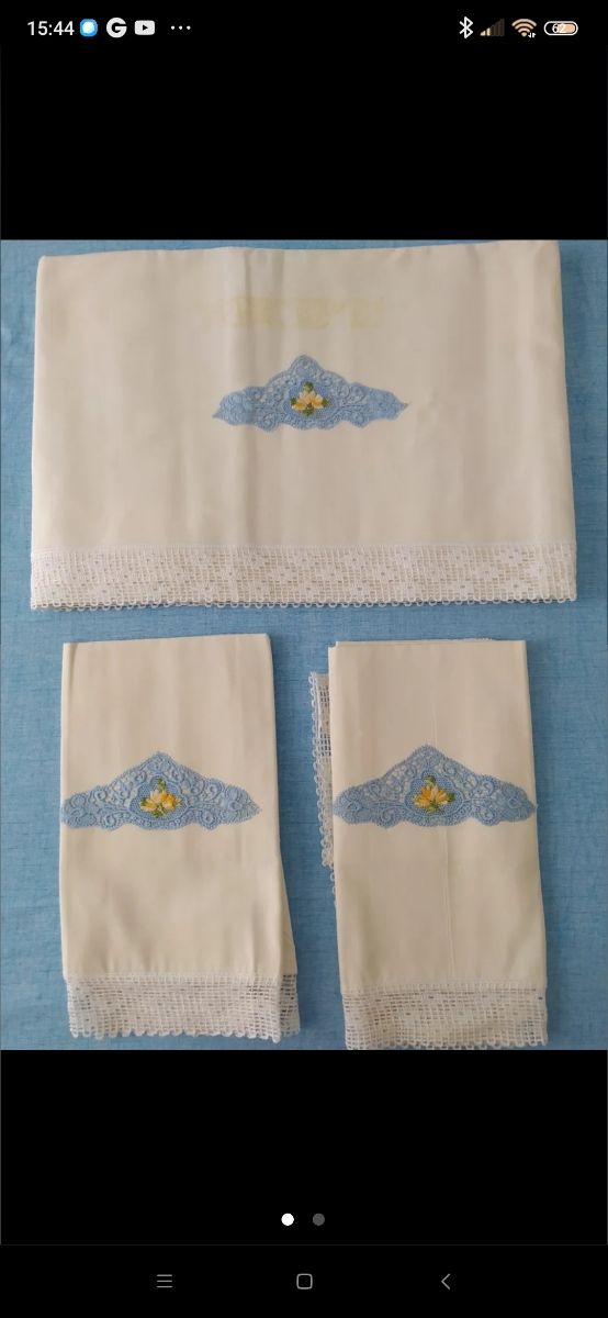 Lenzuolo matrimoniale con ricamo Vintag