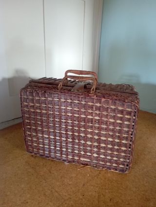 Maletín de mimbre picnic