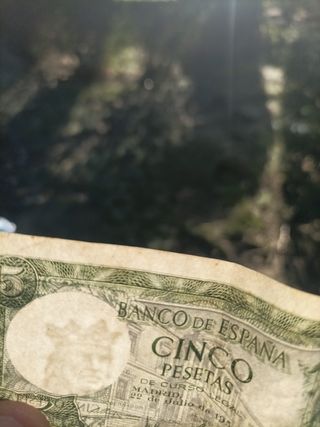 Billete 5 pesetas original antiguo