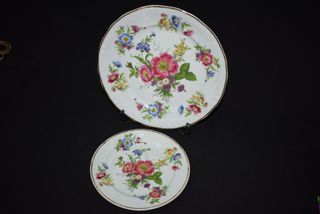 Conjunto 2 Pratos decorativos; Porcelana Disfer