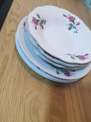 Juego 6 platos vintage