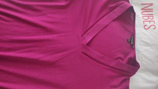 Camiseta de pico manga 3/4
