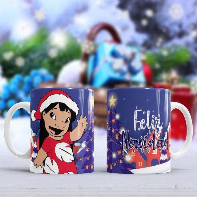 Taza personalizada Lilo Navidad