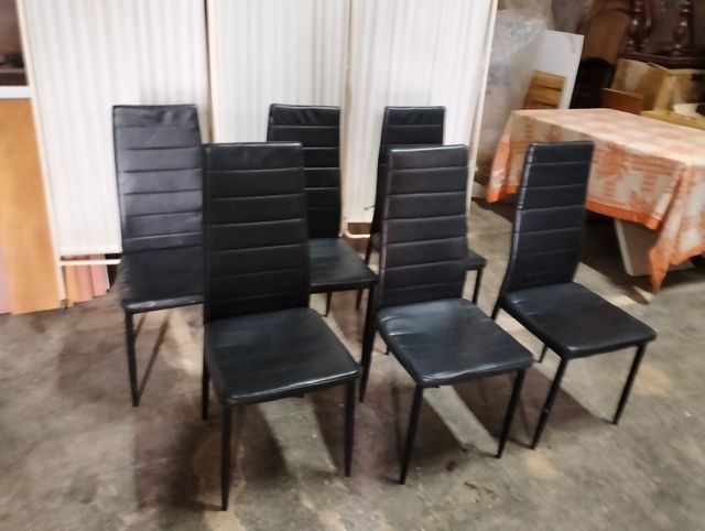 6 sillas negras