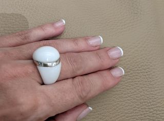 Anillo plata Piedra Selenita T.16