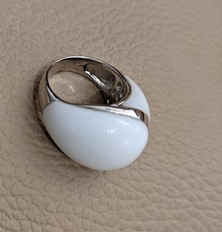 Anillo plata Piedra Selenita T.16