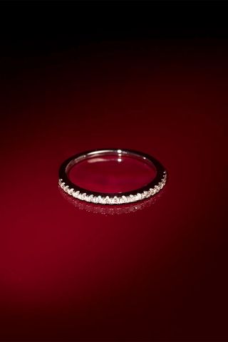 ANILLO ORO BLANCO Y DIAMANTES