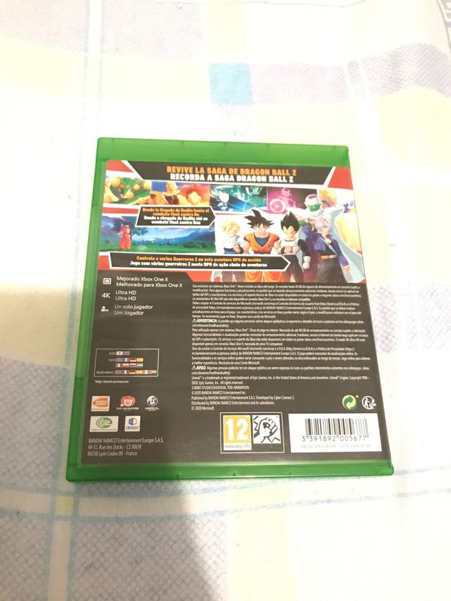 dragon ball kakarot Z caja vacia 