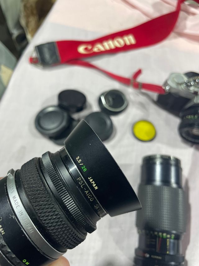 lote camara fotos y objetivos