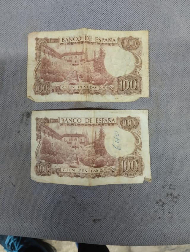 2 billetes 100 pesetas
