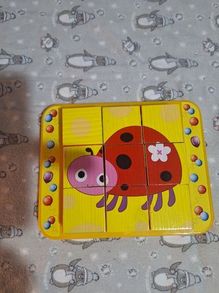 Puzzle madera infantil de cubos