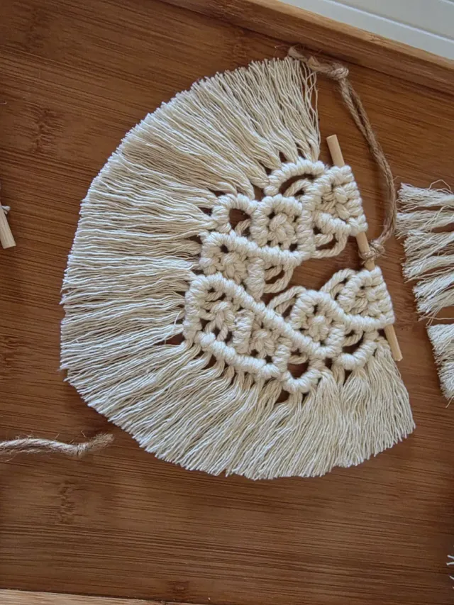 Macrame Arazzo parete Boho Tapiz de pared macramé