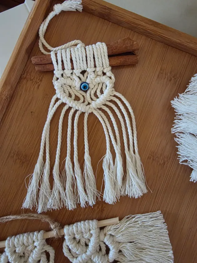 Macrame Arazzo parete Boho Tapiz de pared macramé
