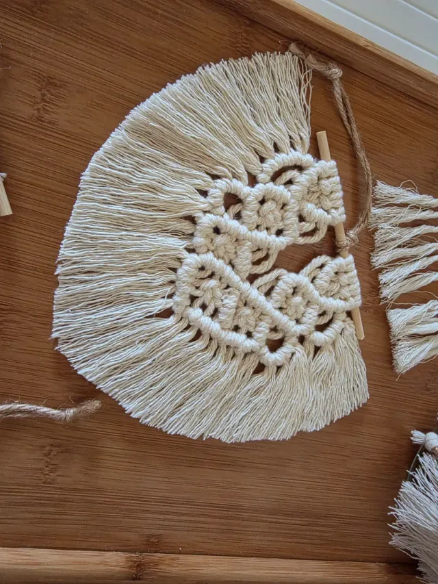 Macrame Arazzo parete Boho Tapiz de pared macramé