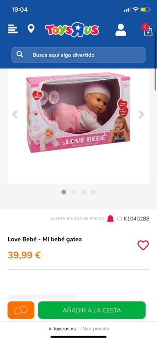 Muñeca Love Bebé - Mi bebé gatea