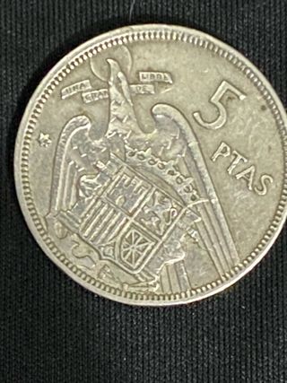 1957 5 pesetas star *58