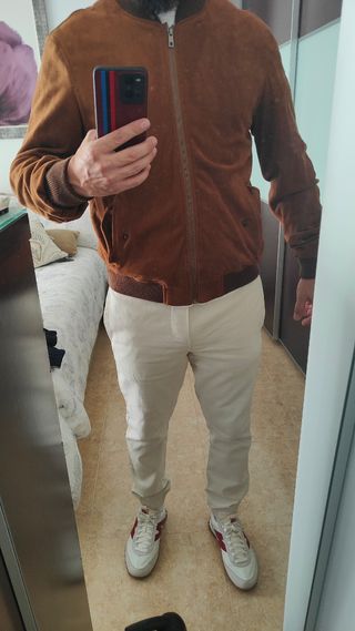 Bomber de piel d melocotón 