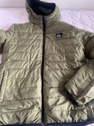 Cazadora reversible negra y verde Quiksilver