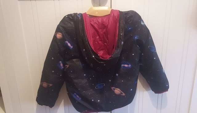 Abrigo de niño plumas reversible