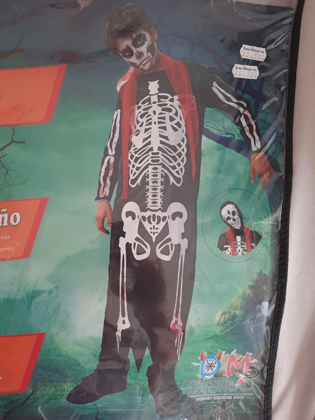 Disfraz esqueleto niño 10- 12