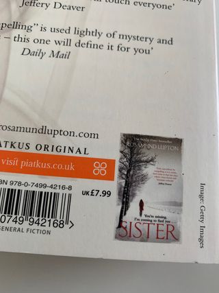 Libro en inglés “Afterwards”