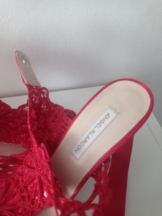 Zapato rojo tacón 41