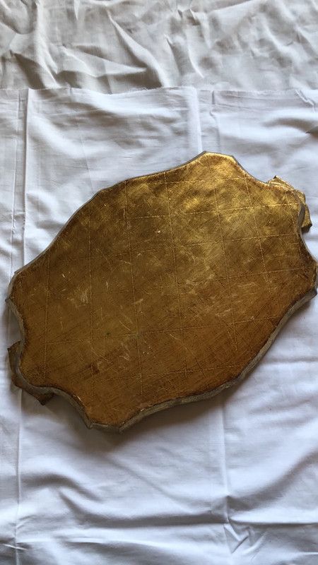 Vassoio in legno Artigianato Fiorentino rococò oro