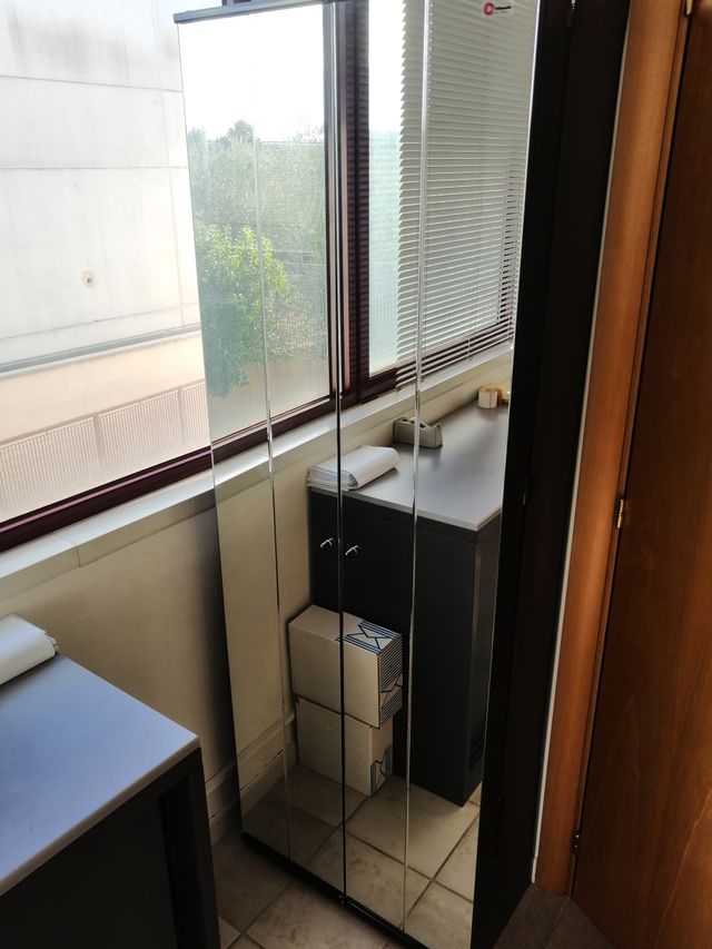 Armadio Nero con Ante in Vetro, Midcentury, Modern