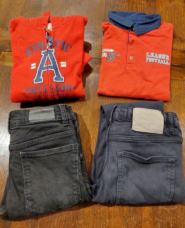 4 prendas manga larga niño 9-10 años