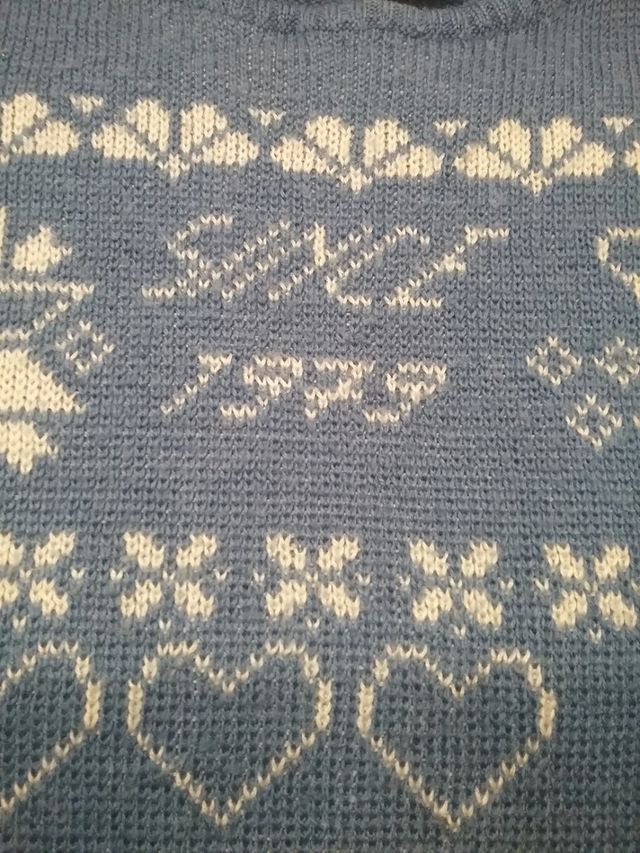 jersey navideño,vintage talla l/ xl,hay medida