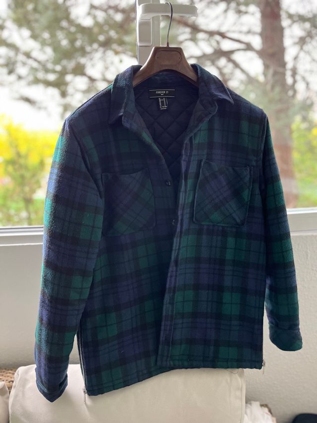 Sobrecamisa acolchada de cuadros