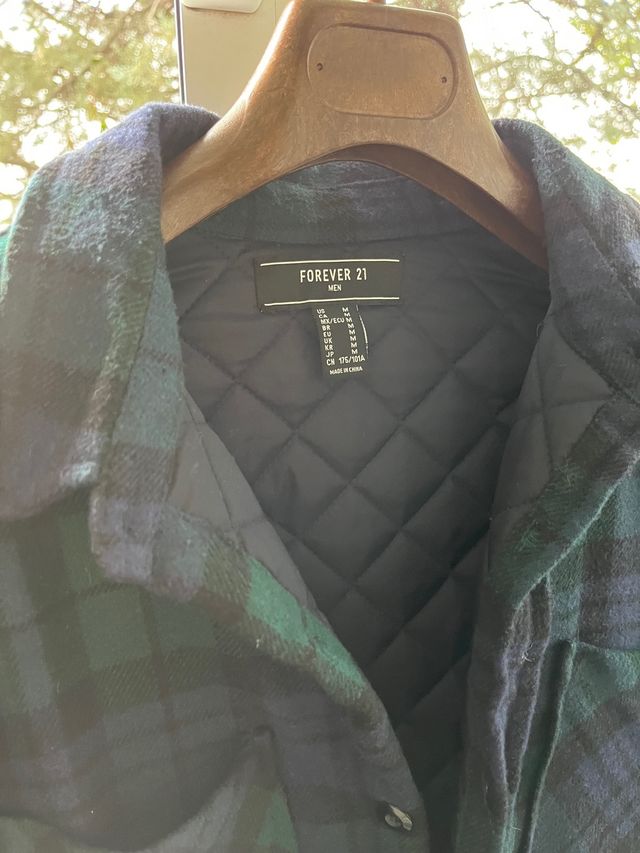 Sobrecamisa acolchada de cuadros