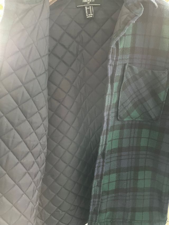 Sobrecamisa acolchada de cuadros