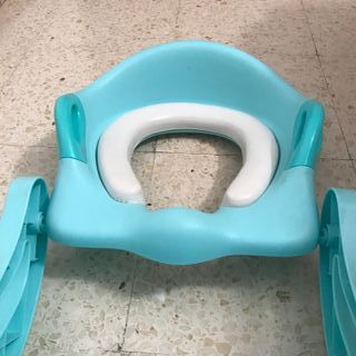 Adaptador Para WC Infantil Con Escalera - Reductor Con Cojín Acolchado, Altura Ajustable, Plegable, Para Niños De 1.5 A 5 Años