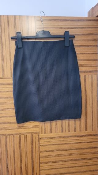 Falda tubo canalé H&M