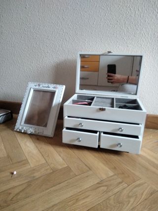 Juego marco fotos y joyero