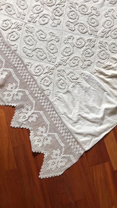 Copriletto matrimoniale pizzo merletto uncinetto