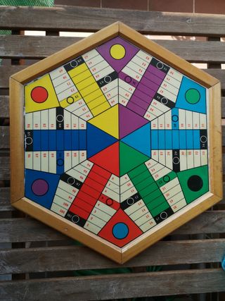 ✅ TABLERO OCA Y PARCHÍS DE MADERA