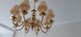 Lámpara de bronce, apta para techos con pedigrí