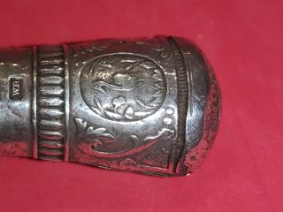 Gran Lupa S.XIX en plata y hueso