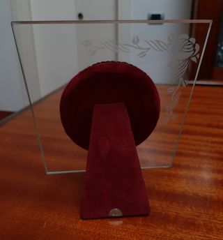 Cornice in vetro e argento