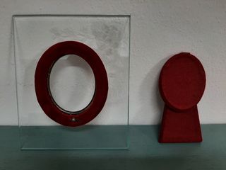 Cornice in vetro e argento