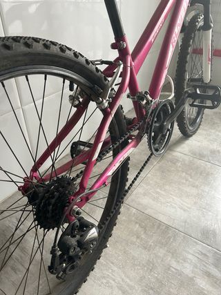 Bicicleta de cadete rosa