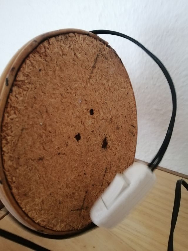 Lámpara bambú ratan mimbre