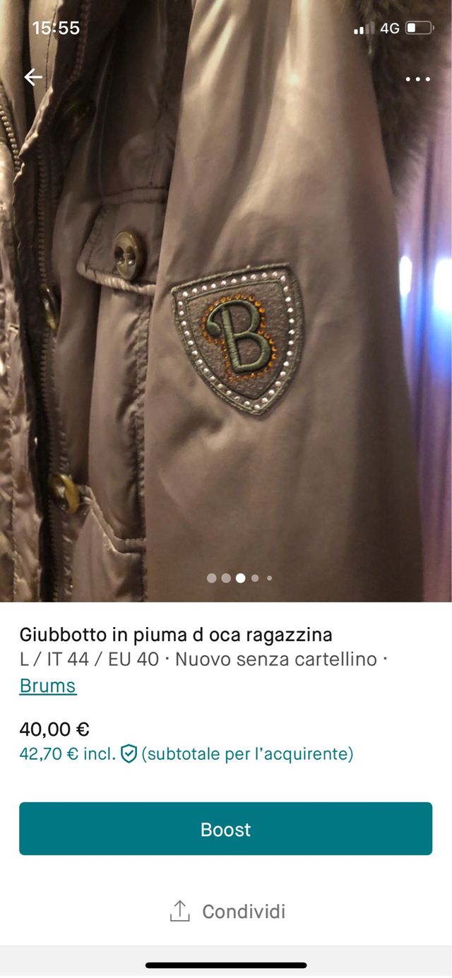 giubbotto lungo ragazzina Brums