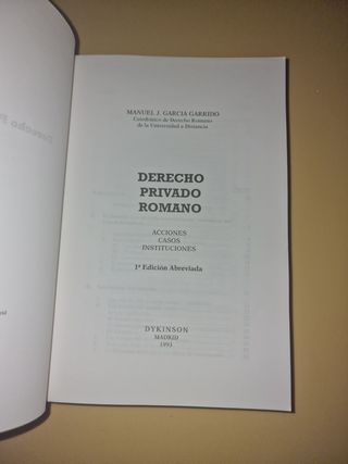 Derecho Privado Romano